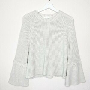 John + Jenn Metallic Sparkle Bell Cuff Sweater